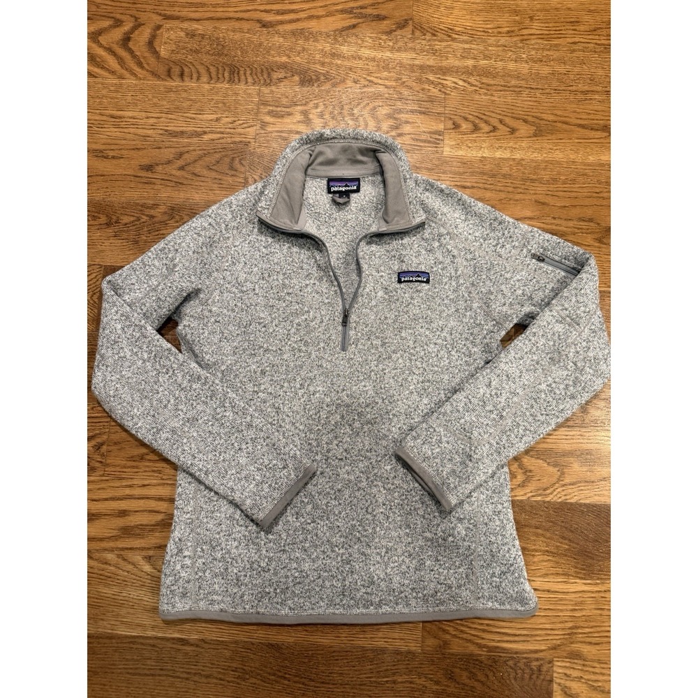 Patagonia Better Sweater Womens Size Medium Gray Quarter Zip Fleece Pullover